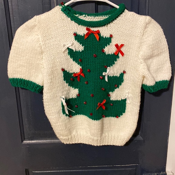 Handmade knitted Baby Christmas sweater - Picture 1 of 4
